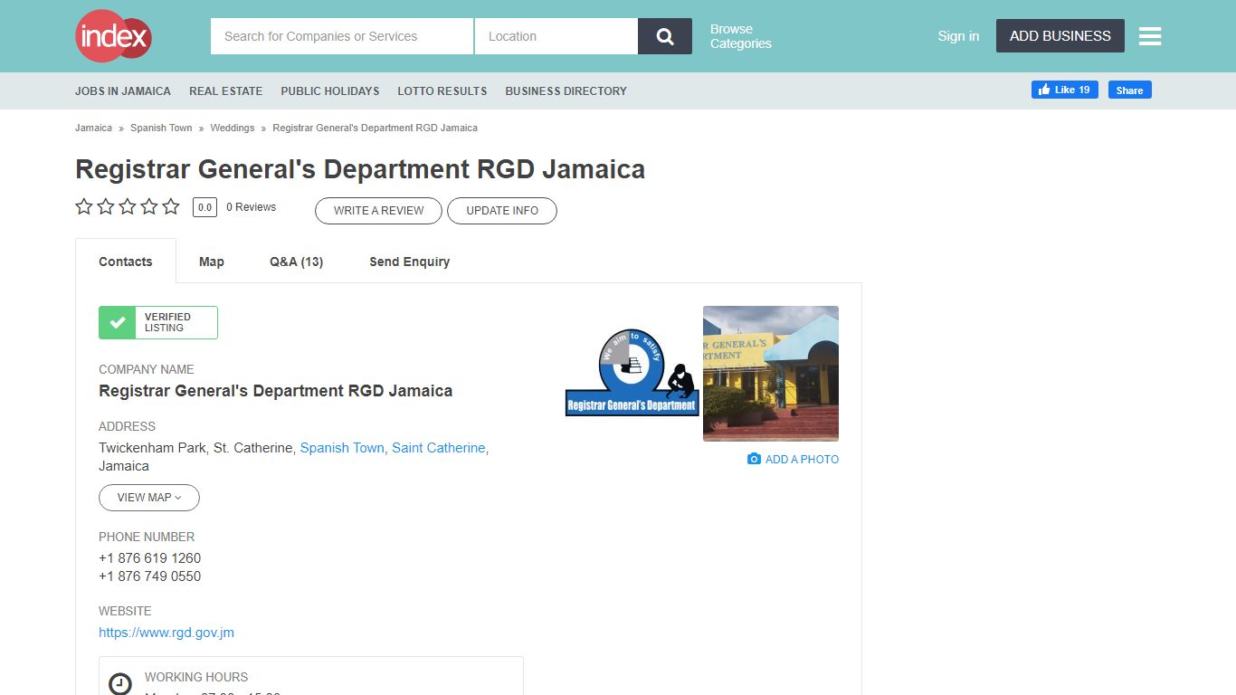 Registrar General's Department RGD Jamaica