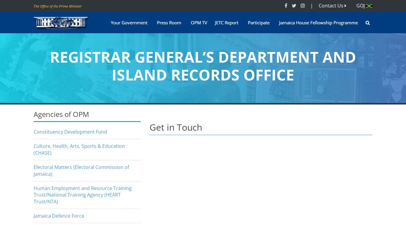 Registrar General’s Department and Island Records Office